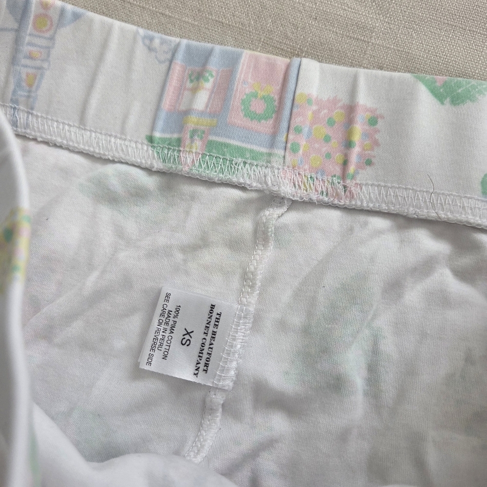 The Beaufort Bonnet Company Pajamas Pastel House Church Christmas XS 100% Cotton - Picture 5 of 9